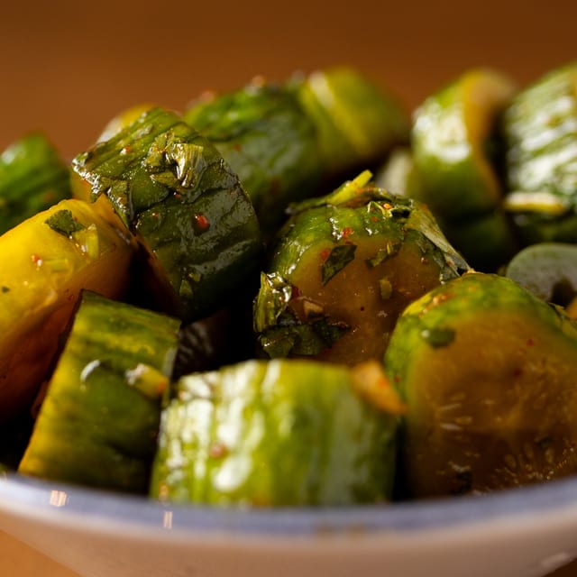 Side Cucumber Salad.